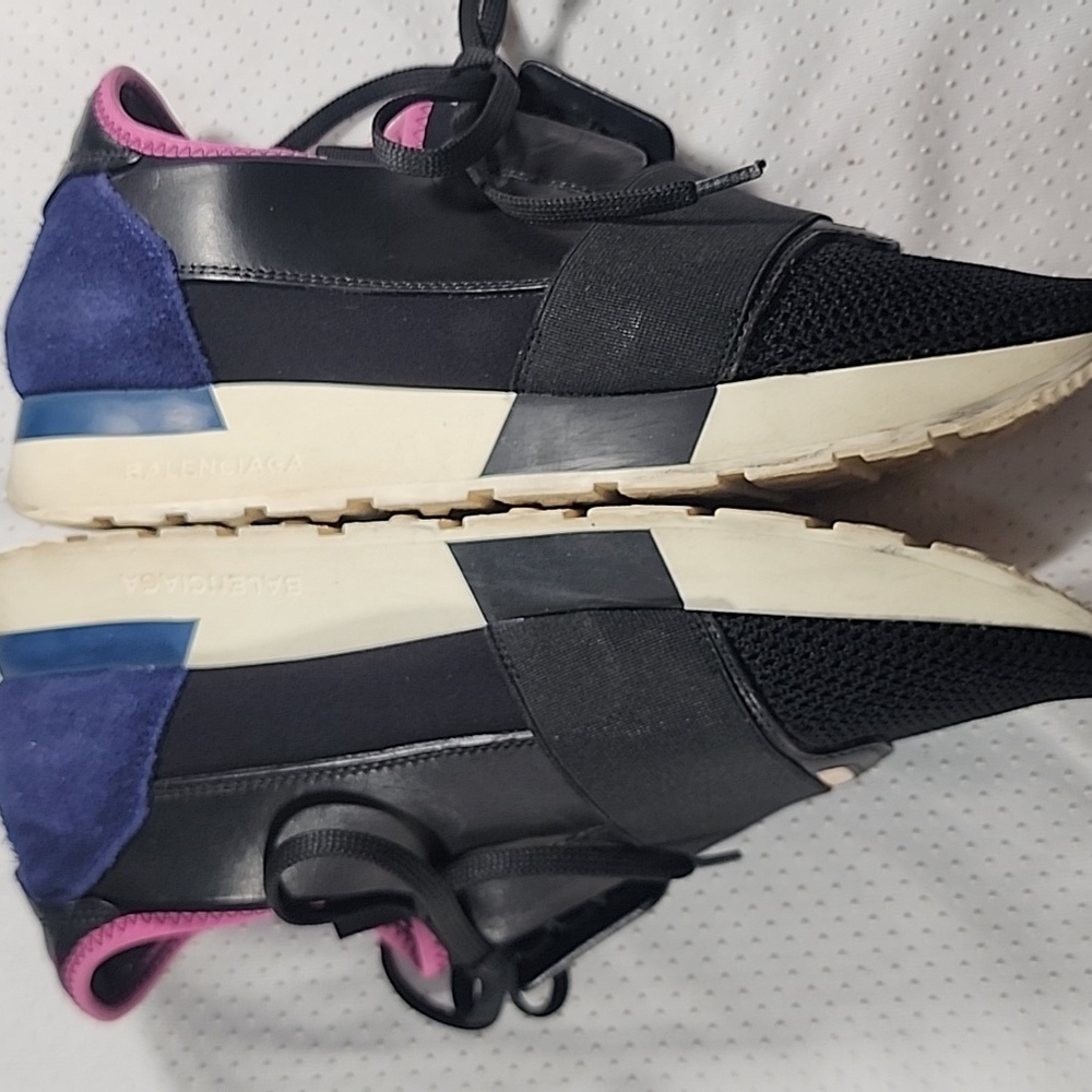 Balenciaga Black and Pink Women's Sneakers - Picture 6 of 15